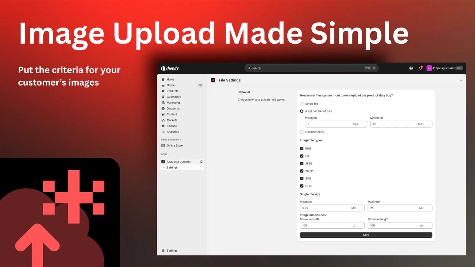Upload image made simple