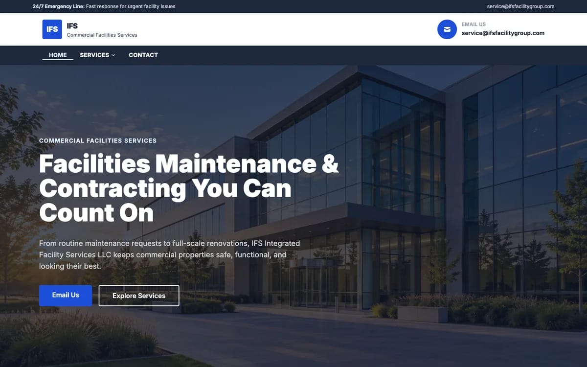IFS Facility Group website homepage