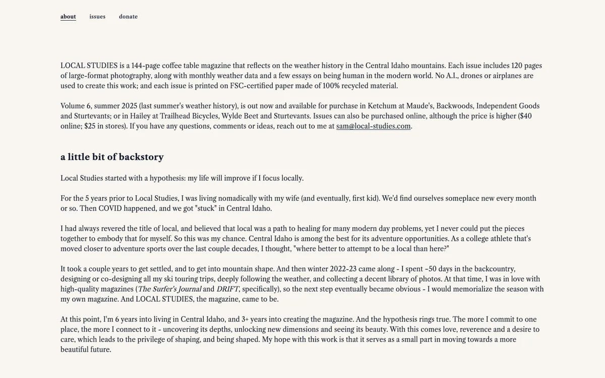 Local Studies website homepage